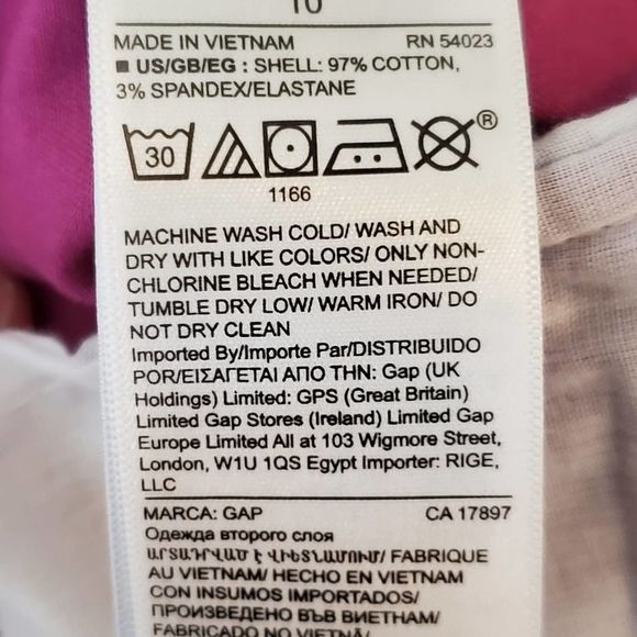 GAP Purple Cropped Utility Pants‎ with Side Stripe Detail Casual Everyday size 6 - Picture 9 of 9